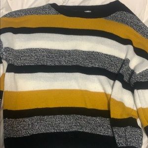 Striped cropped sweater